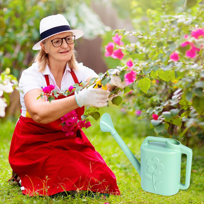 2.8L Watering Can for Indoor Plants, Garden Watering Cans for Outdoor Plant House Flower, Modern Plant Watering Can Large Long Spout with Sprinkler Head