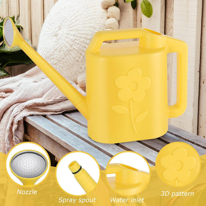 2.8L Watering Can for Indoor Plants, Garden Watering Cans for Outdoor Plant House Flower, Modern Plant Watering Can Large Long Spout with Sprinkler Head