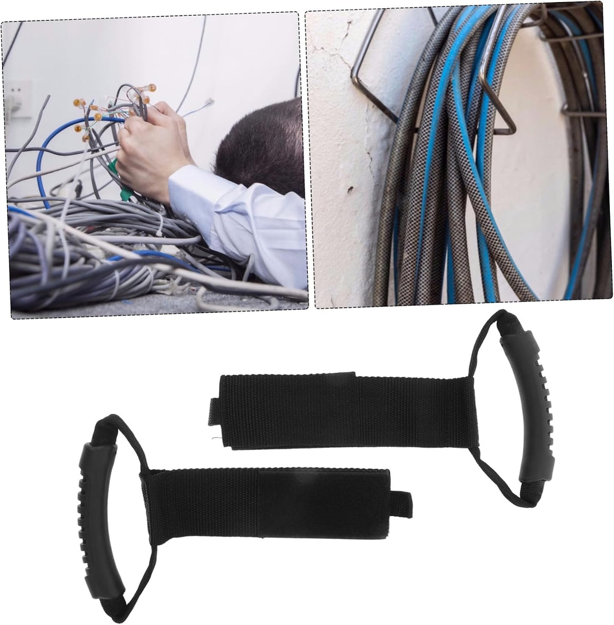 2pcs Heavy Duty Water Hose Organizer Straps Robust Storage for Cords and Hoses Durable Material for Reliable Performance