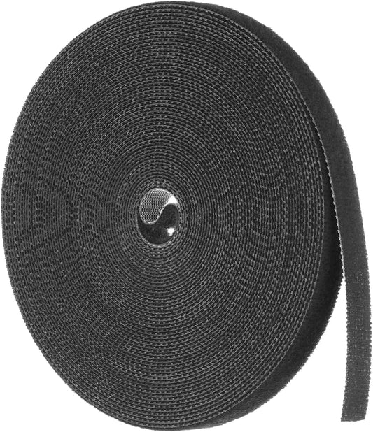 Garden Plant Tape 33ft 25/64" Reusable Garden Plant Ties Strap Nylon Plant Twist Tie for Plant Gardening Home Office, Black