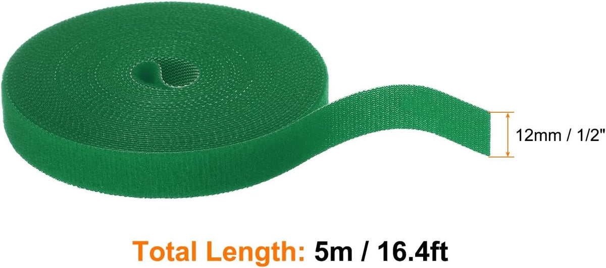 Garden Plant Tape 33ft 25/64" Reusable Garden Plant Ties Strap Nylon Plant Twist Tie for Plant Gardening Home Office, Black