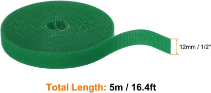 Garden Plant Tape 33ft 25/64" Reusable Garden Plant Ties Strap Nylon Plant Twist Tie for Plant Gardening Home Office, Black