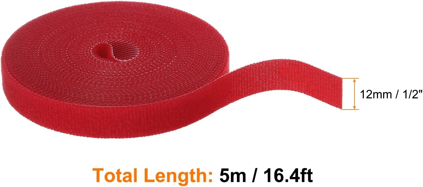 Garden Plant Tape 33ft 25/64" Reusable Garden Plant Ties Strap Nylon Plant Twist Tie for Plant Gardening Home Office, Black