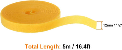 Garden Plant Tape 33ft 25/64" Reusable Garden Plant Ties Strap Nylon Plant Twist Tie for Plant Gardening Home Office, Black