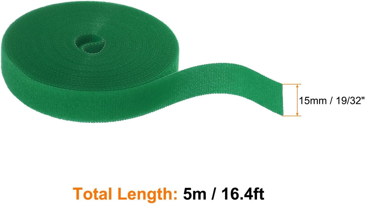 Garden Plant Tape 33ft 25/64" Reusable Garden Plant Ties Strap Nylon Plant Twist Tie for Plant Gardening Home Office, Black