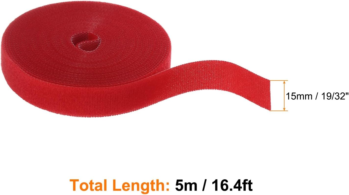 Garden Plant Tape 33ft 25/64" Reusable Garden Plant Ties Strap Nylon Plant Twist Tie for Plant Gardening Home Office, Black