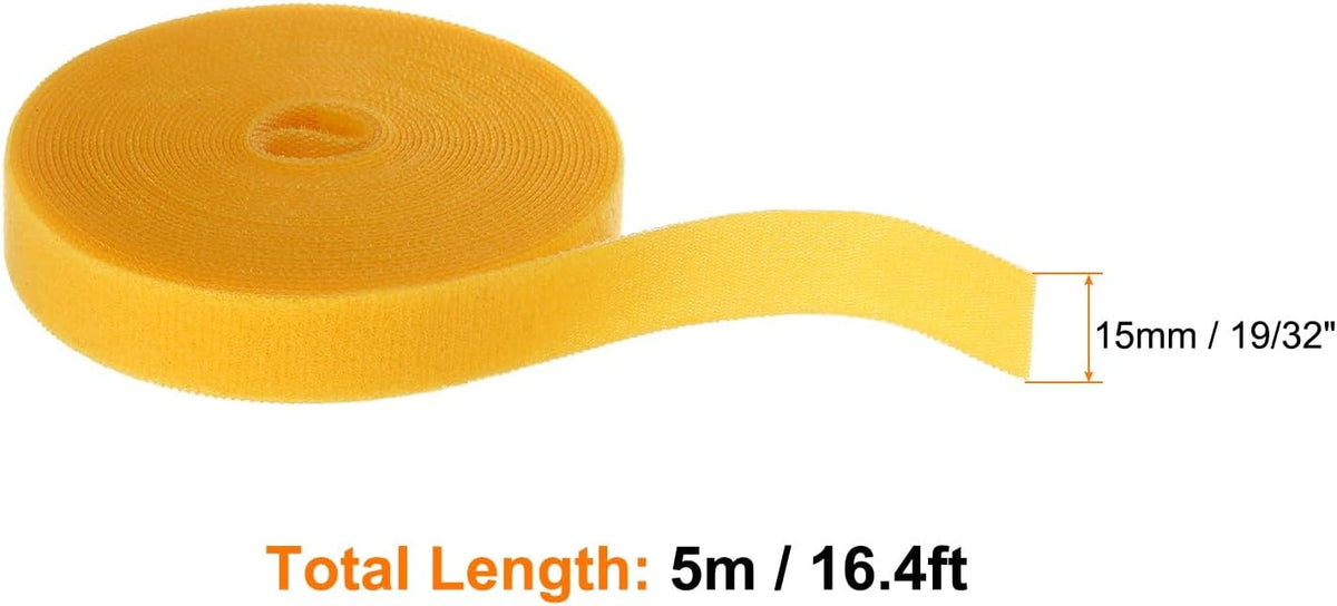 Garden Plant Tape 33ft 25/64" Reusable Garden Plant Ties Strap Nylon Plant Twist Tie for Plant Gardening Home Office, Black