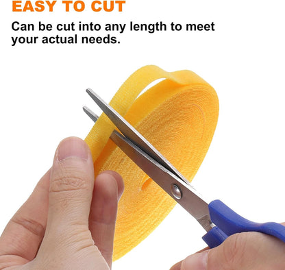Garden Plant Tape 33ft 25/64" Reusable Garden Plant Ties Strap Nylon Plant Twist Tie for Plant Gardening Home Office, Black