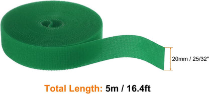 Garden Plant Tape 33ft 25/64" Reusable Garden Plant Ties Strap Nylon Plant Twist Tie for Plant Gardening Home Office, Black