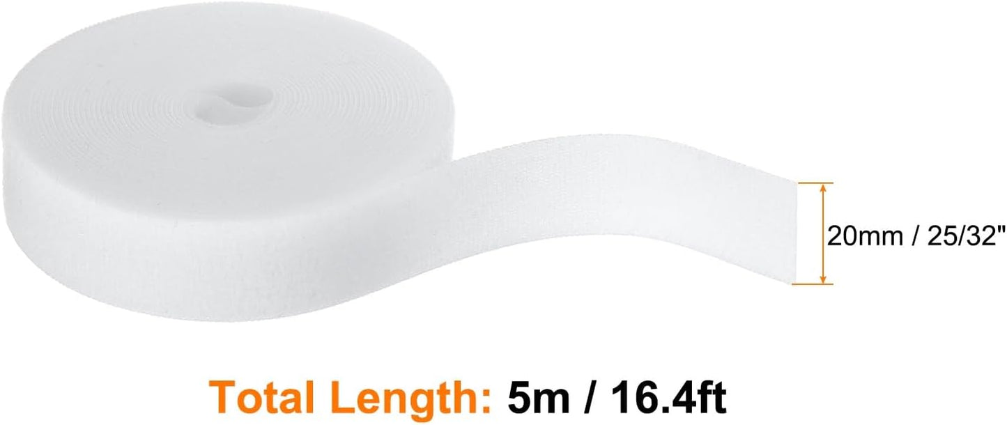 Garden Plant Tape 33ft 25/64" Reusable Garden Plant Ties Strap Nylon Plant Twist Tie for Plant Gardening Home Office, Black