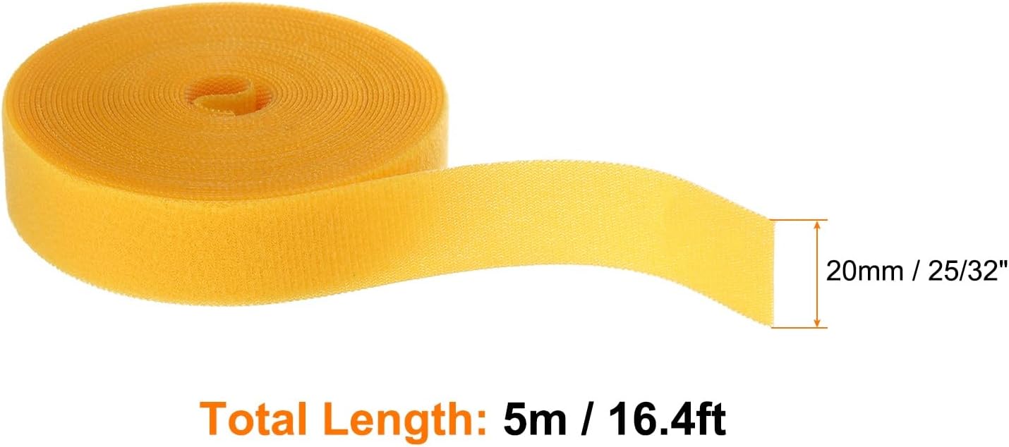 Garden Plant Tape 33ft 25/64" Reusable Garden Plant Ties Strap Nylon Plant Twist Tie for Plant Gardening Home Office, Black