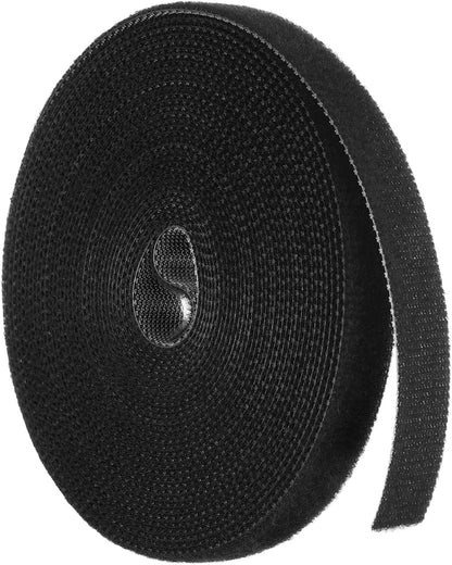 Garden Plant Tape 33ft 25/64" Reusable Garden Plant Ties Strap Nylon Plant Twist Tie for Plant Gardening Home Office, Black