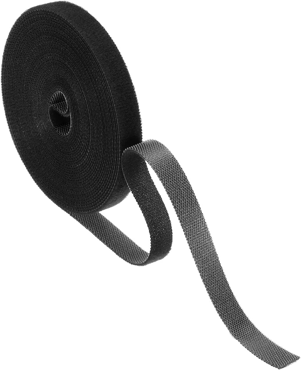 Garden Plant Tape 33ft 25/64" Reusable Garden Plant Ties Strap Nylon Plant Twist Tie for Plant Gardening Home Office, Black