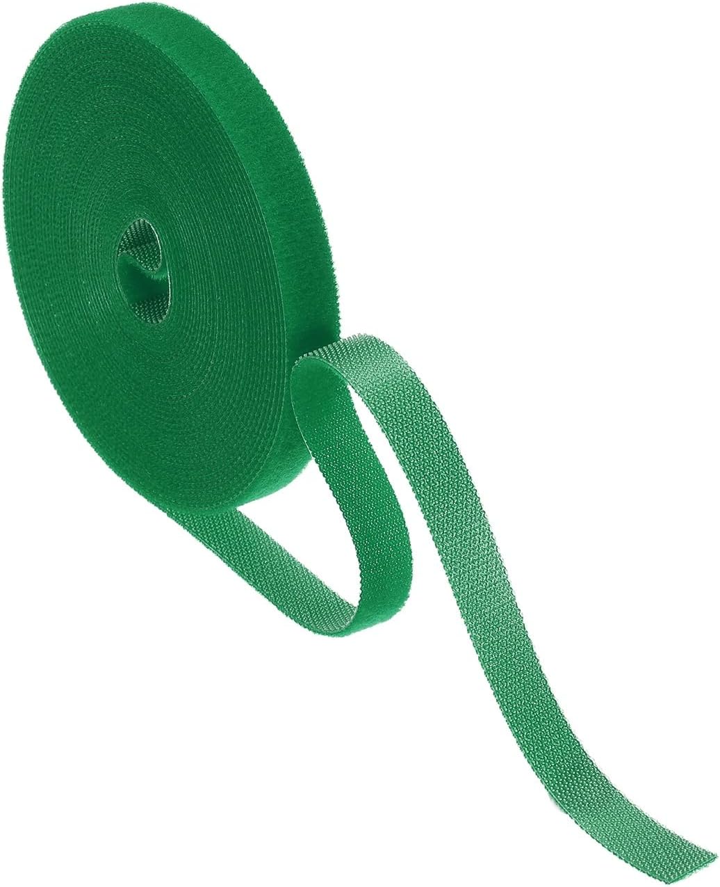 Garden Plant Tape 33ft 25/64" Reusable Garden Plant Ties Strap Nylon Plant Twist Tie for Plant Gardening Home Office, Black