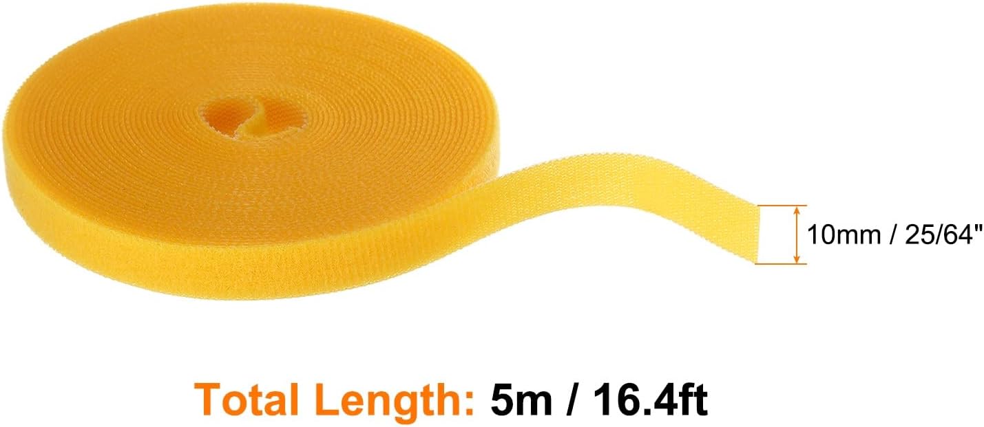 Garden Plant Tape 33ft 25/64" Reusable Garden Plant Ties Strap Nylon Plant Twist Tie for Plant Gardening Home Office, Black