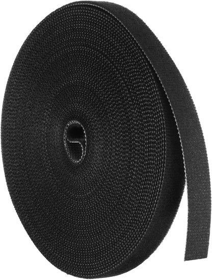 Garden Plant Tape 33ft 25/64" Reusable Garden Plant Ties Strap Nylon Plant Twist Tie for Plant Gardening Home Office, Black