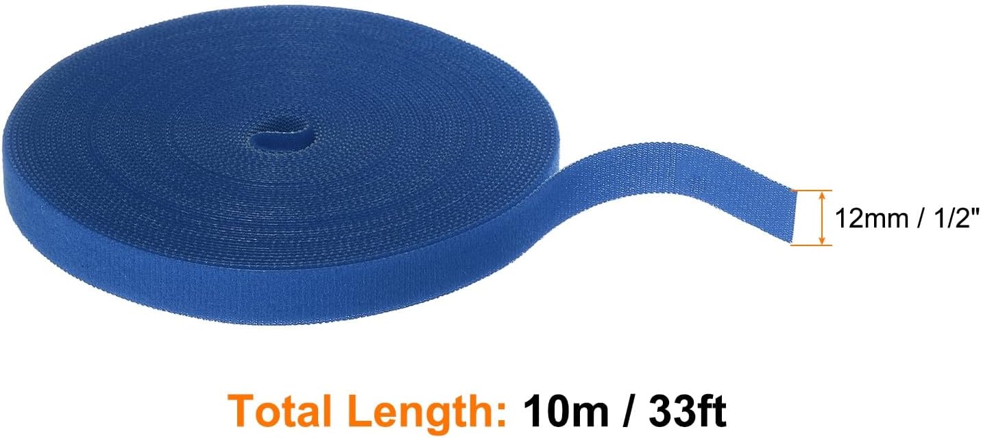 Garden Plant Tape 33ft 25/64" Reusable Garden Plant Ties Strap Nylon Plant Twist Tie for Plant Gardening Home Office, Black