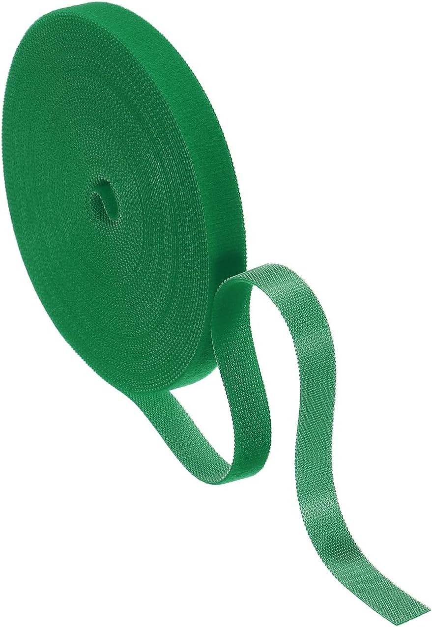 Garden Plant Tape 33ft 25/64" Reusable Garden Plant Ties Strap Nylon Plant Twist Tie for Plant Gardening Home Office, Black