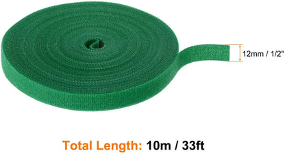 Garden Plant Tape 33ft 25/64" Reusable Garden Plant Ties Strap Nylon Plant Twist Tie for Plant Gardening Home Office, Black