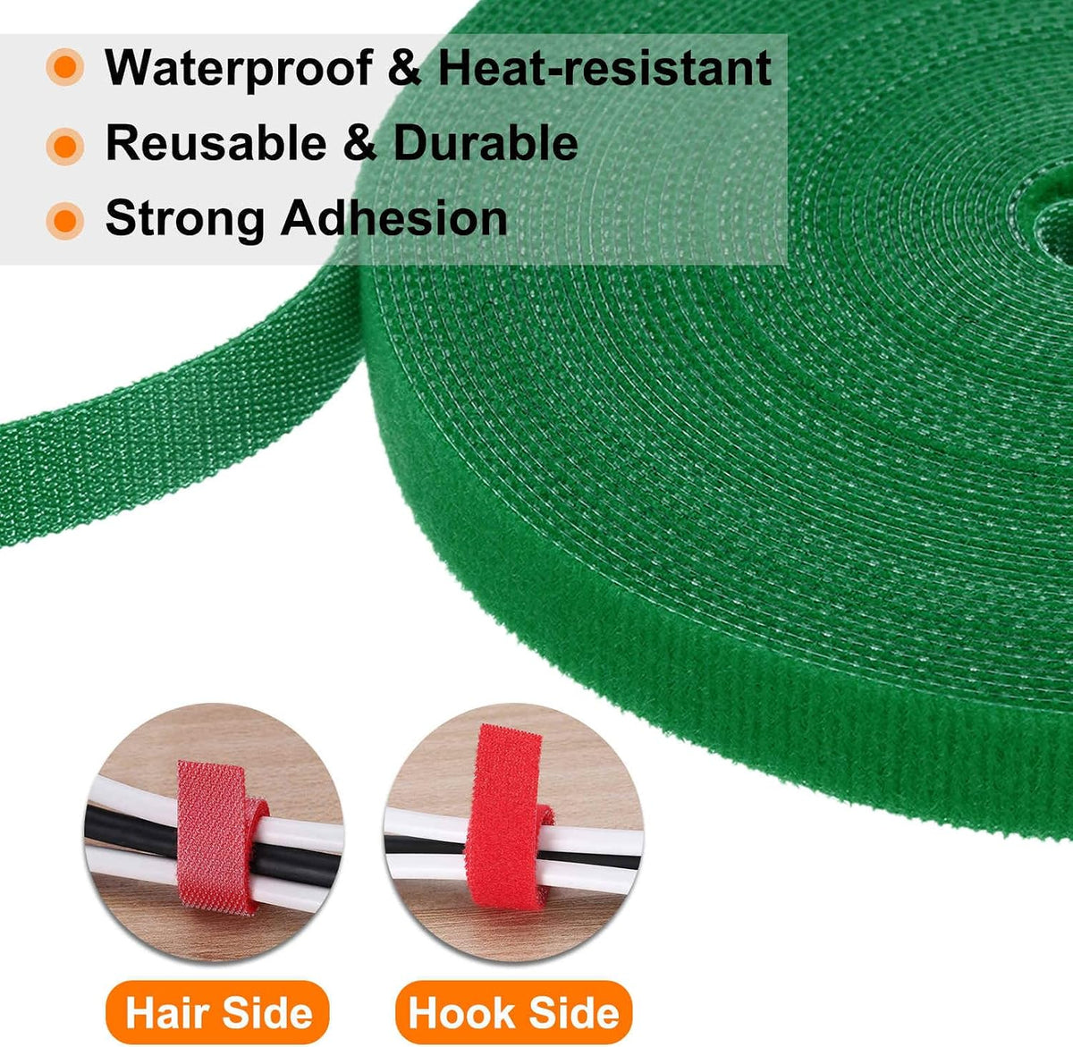 Garden Plant Tape 33ft 25/64" Reusable Garden Plant Ties Strap Nylon Plant Twist Tie for Plant Gardening Home Office, Black
