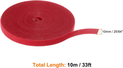 Garden Plant Tape 33ft 25/64" Reusable Garden Plant Ties Strap Nylon Plant Twist Tie for Plant Gardening Home Office, Black
