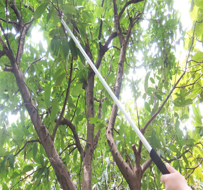 6FT Long Reach Pruner and Fruit Picker with Cut & Hold Feature, Lightweight 1.43lb Aluminum Pole with 90° Rotating Head, High Carbon Steel Sharp Blade, Ergonomic Tree Trimmer for High Branches