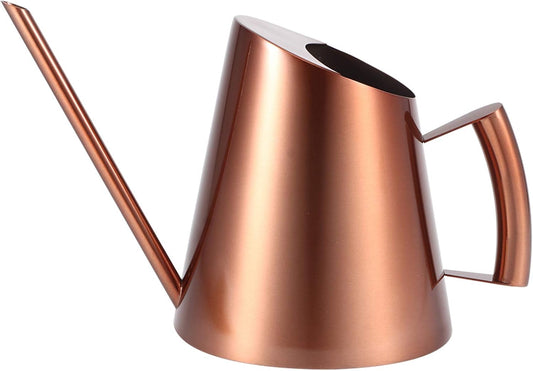 Copper Colored Watering Can, Long Spout Watering Can Vintage Watering Can Decorative Watering Can Pot Capacity 45 Oz/1.3L/0.3 Gallon for Indoor Plant Flower Watering