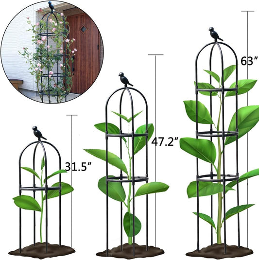 Garden Trellis,Tomato Cage for Climbing Plants Outdoor, Plants Trellis Support for Climbing Vines, Plant Support for Vegetables, Plant Flower Trellises for Clematis Jasmine Outdoor Indoor-1 Pack