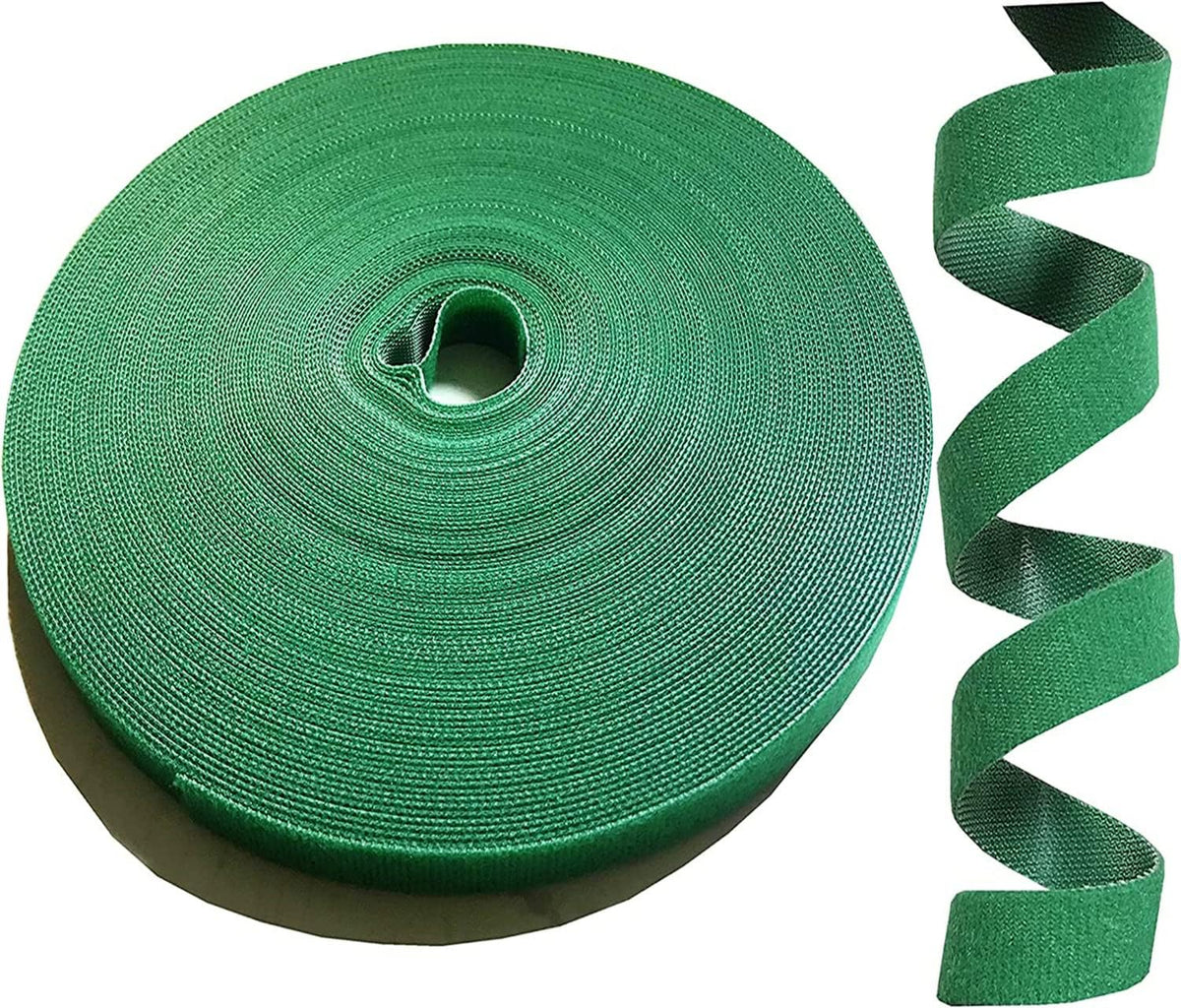 Kecoya 100 Feet Green Garden Tape Plant Ties for Climbing Plant Garden Ties Plant Tape, 1/2'' Wide Reusable Garden Tape Plant Support for Climbing Plants, Flowers, Vine, Tomato Ties Adjustable.