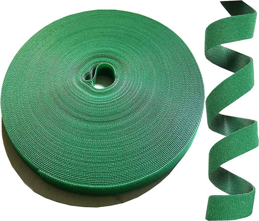 Kecoya 100 Feet Green Garden Tape Plant Ties for Climbing Plant Garden Ties Plant Tape, 1/2'' Wide Reusable Garden Tape Plant Support for Climbing Plants, Flowers, Vine, Tomato Ties Adjustable.