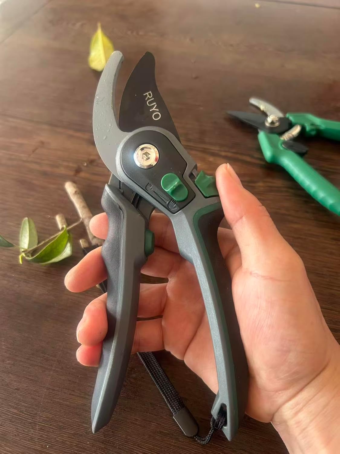 Bypass Pruning Shears, 3/4-Inch Cut Capacity Garden Clippers, Gardening Scissors with Sharp, Rust Resistant Steel Blade (Black, 3/4'')