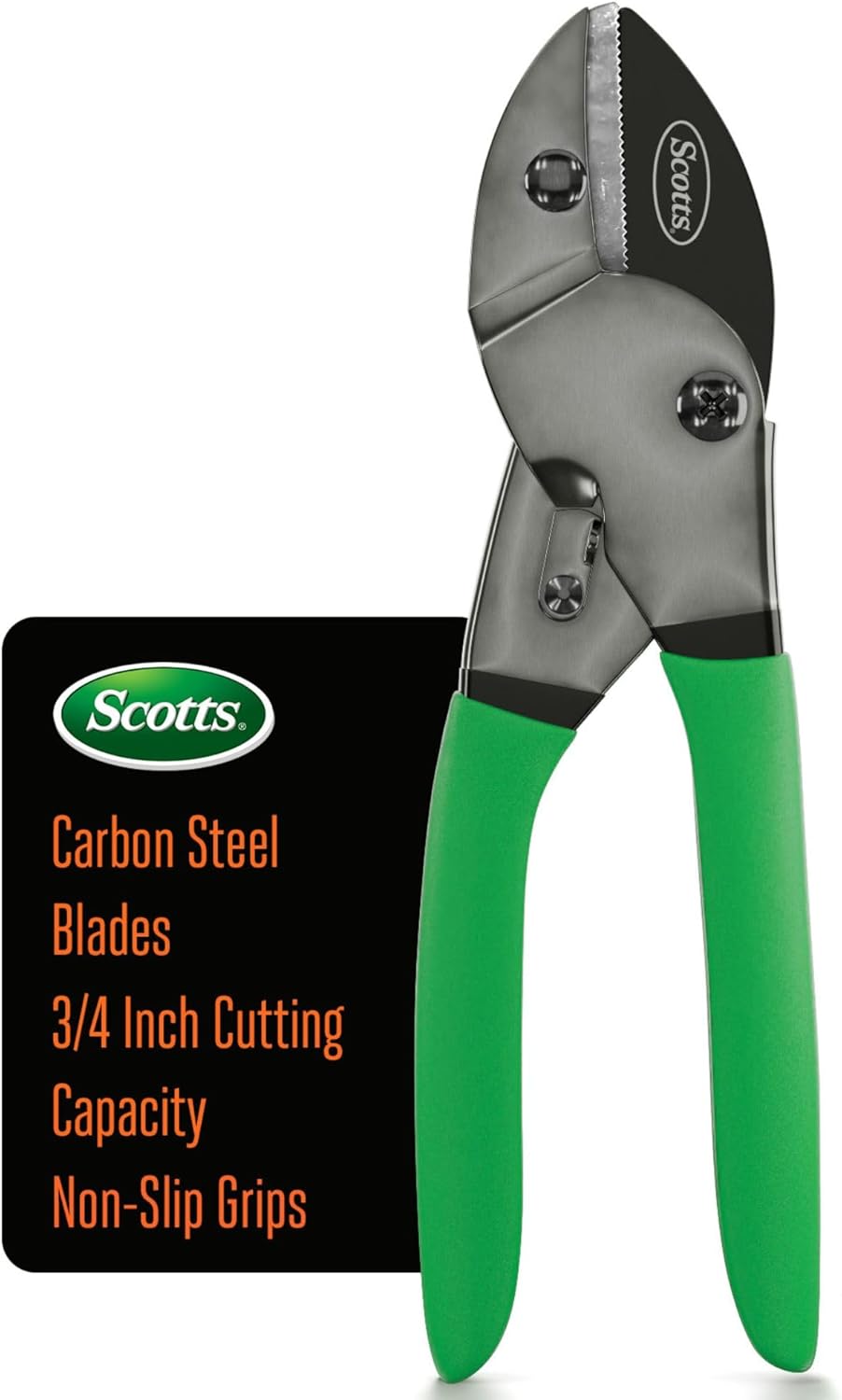 8 in. Anvil Pruning Shears – 1/2 in. Cutting Capacity, Heavy-Duty Garden Pruner for Dry Stems and Dead Wood, Sap Resistant – Comfort Grip with Sharp Carbon Steel Blade for Yard and Garden Use