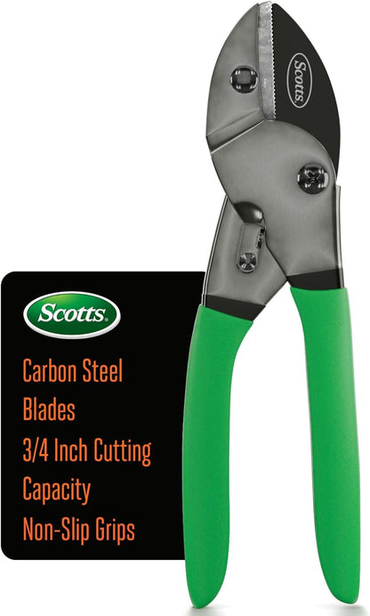 8 in. Anvil Pruning Shears – 1/2 in. Cutting Capacity, Heavy-Duty Garden Pruner for Dry Stems and Dead Wood, Sap Resistant – Comfort Grip with Sharp Carbon Steel Blade for Yard and Garden Use