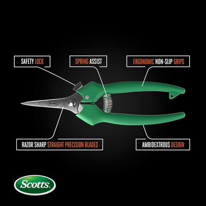 8 in. Anvil Pruning Shears – 1/2 in. Cutting Capacity, Heavy-Duty Garden Pruner for Dry Stems and Dead Wood, Sap Resistant – Comfort Grip with Sharp Carbon Steel Blade for Yard and Garden Use