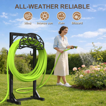 Garden Hose Holder Stand Heavy Duty Freestanding 150 FT