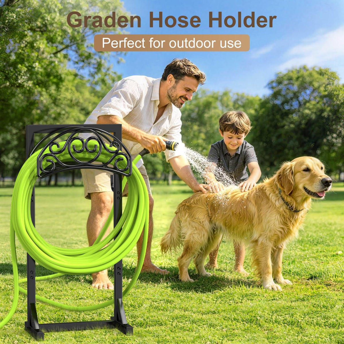 Garden Hose Holder Stand Heavy Duty Freestanding 150 FT