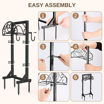 Garden Hose Holder Stand Heavy Duty Freestanding 150 FT