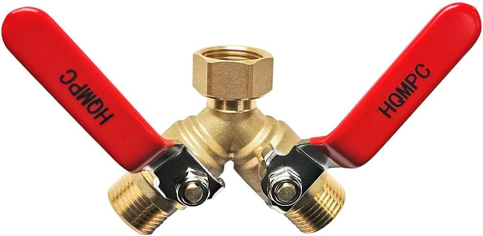 2-Way Garden Hose Splitter - 3/4" Female & 2 Male, 2 Pcs