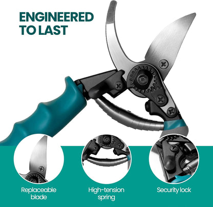 Heavy Duty Branch Cutter, Ergonomic Garden Clippers Shears for Gardening