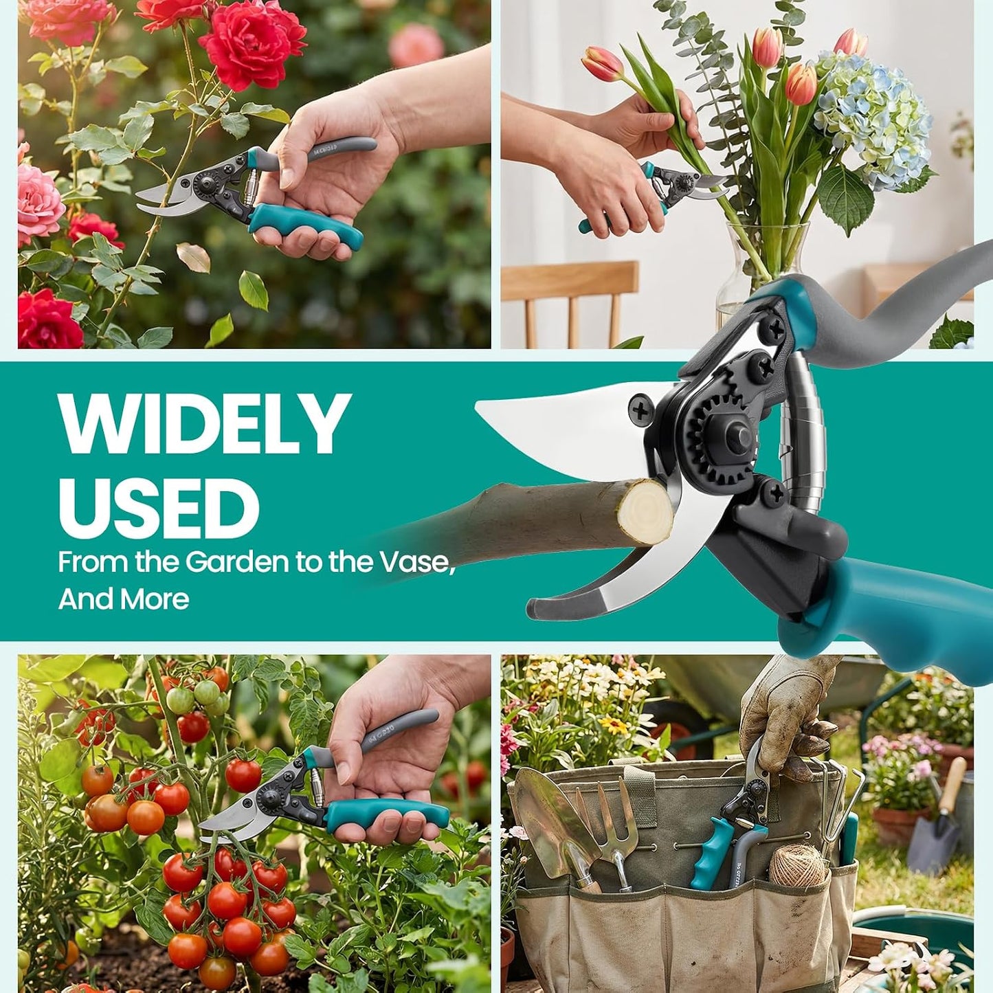 Heavy Duty Branch Cutter, Ergonomic Garden Clippers Shears for Gardening