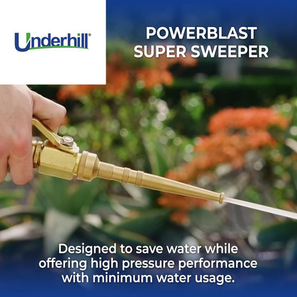 PowerBlast Super Sweeper 6-Inch Garden Water Hose Nozzle, Sprayer, Jet, 7 GPM 80 PSI, 3/4-Inch Thread Inlet, Heavy-Duty Adjustable, SN6-75