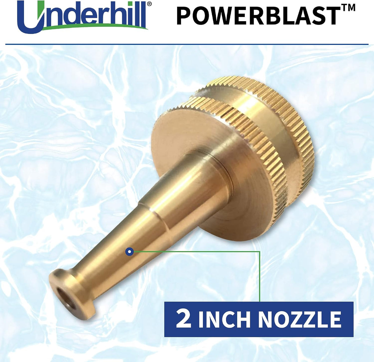 PowerBlast Super Sweeper 6-Inch Garden Water Hose Nozzle, Sprayer, Jet, 7 GPM 80 PSI, 3/4-Inch Thread Inlet, Heavy-Duty Adjustable, SN6-75