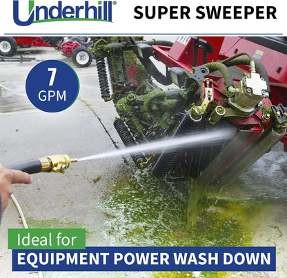 PowerBlast Super Sweeper 6-Inch Garden Water Hose Nozzle, Sprayer, Jet, 7 GPM 80 PSI, 3/4-Inch Thread Inlet, Heavy-Duty Adjustable, SN6-75