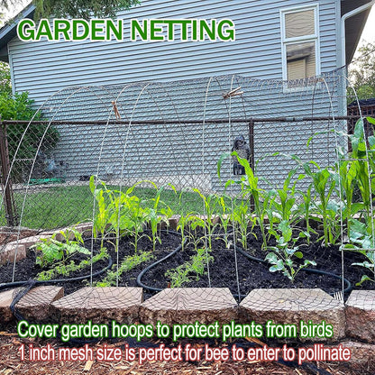 Bird Netting for Chicken Coop - 50x50ft Chicken Netting for Chicken Coop Roof, Poultry Net Coop Netting Cover, Hawk Netting for Chicken Run Fence, 2.4" Mesh Anti Bird Net for Garden Aviary Tree Deers