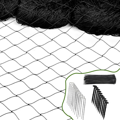 Bird Netting for Chicken Coop - 50x50ft Chicken Netting for Chicken Coop Roof, Poultry Net Coop Netting Cover, Hawk Netting for Chicken Run Fence, 2.4" Mesh Anti Bird Net for Garden Aviary Tree Deers
