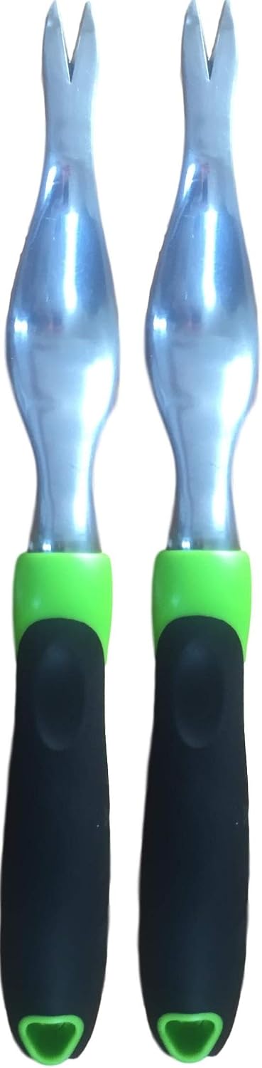 Heavy Duty Hand Weeder Tool with Big Grip Ergonomic Handle - Weed Puller for Planting, Weeding, Flower & Vegetable Care in Lawn Garden Yard | Rust Resistant