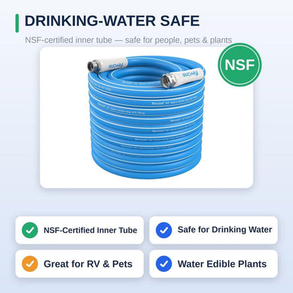 Kink Free Garden hose 100 ft, Heavy Duty Water Hose