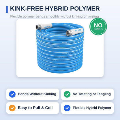 Kink Free Garden hose 100 ft, Heavy Duty Water Hose