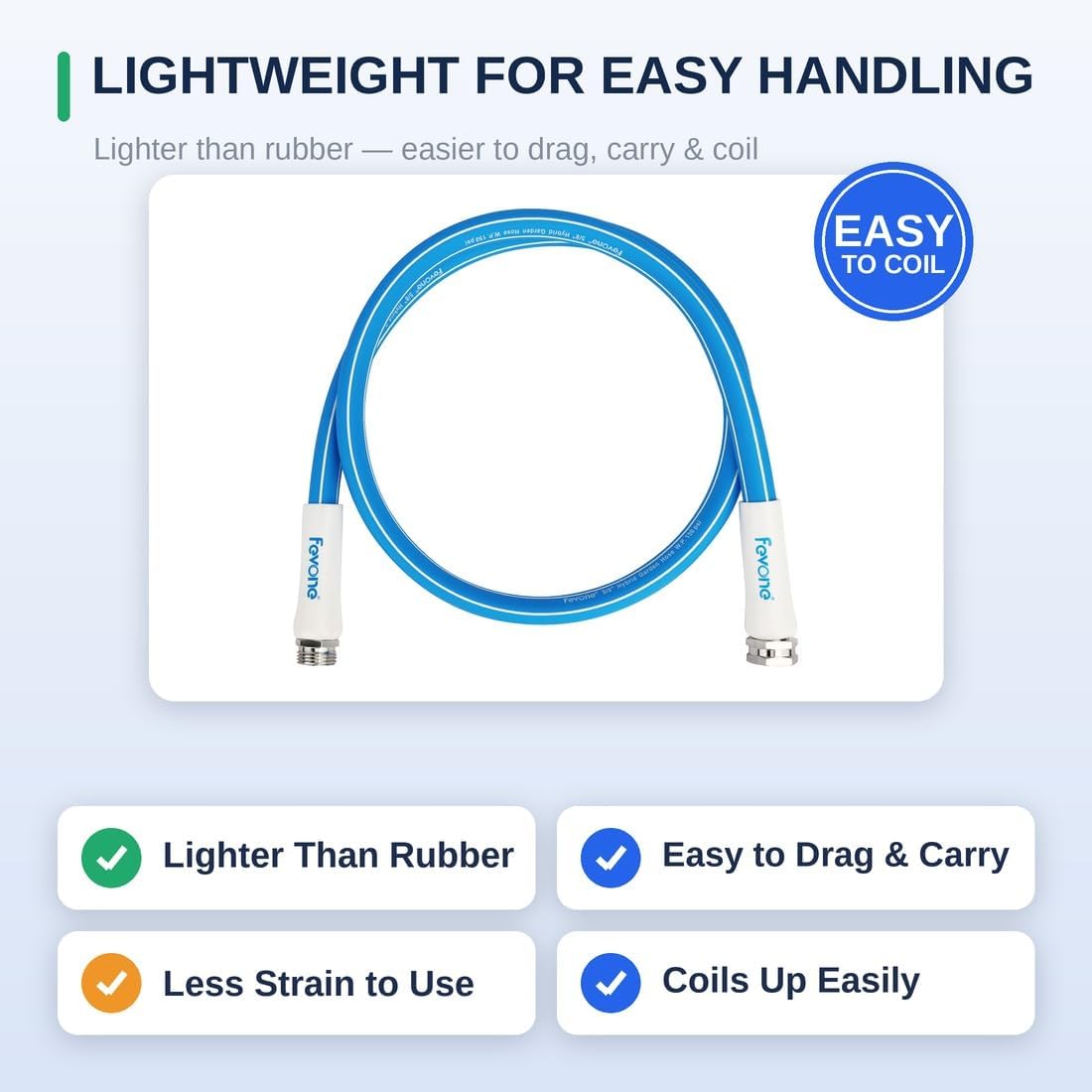 Kink Free Garden hose 100 ft, Heavy Duty Water Hose