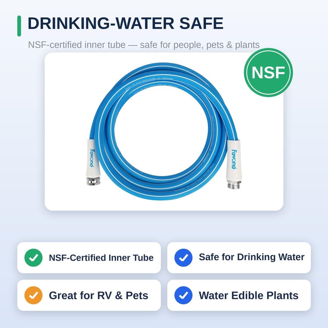 Kink Free Garden hose 100 ft, Heavy Duty Water Hose